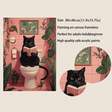 Animals Paint by Numbers Kit for Adults,Cat Cow Tiger Flamingo Giraffe Raccoon Adults' Paint-by-Number Kits for Beginner Acrylic On Canvas DIY Oil Painting Kit for Gift Home Wall Decor 12x16 Inch Ammklfh