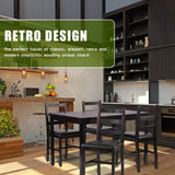 FDW Kitchen Table and Chairs for 4 Dining Room Table Set,Wood Elegant Kitchen Sets for Small Space,Dark Brown FDW