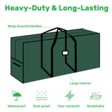 combocube Large Christmas Tree Storage Bag 7.5 ft, 600D Oxford Fabric Heavy Duty Christmas Tree Container, Waterproof Xmas Artificial Tree Storage Box with Reinforced Handles and Dual Zippers, Green combocube