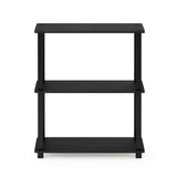 Furinno Turn-S-Tube 3-Tier Compact Multipurpose Shelf Display Rack with Square Tube, Americano/Black Furinno
