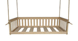 Amish-Made Twin Size Mission-Style Unfinished Wooden Swing Bed with Ropes Amish Furniture Market
