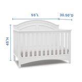 Delta Children Perry 6-in-1 Convertible Crib - Greenguard Gold Certified, Bianca White Delta Children