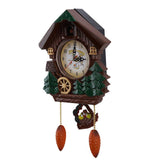 AUNMAS Wall Clock Traditional Chalet Tabletop Wall Sound Cuckoo Clock Tree House Clock for Bedroom Living Room School Office Decoration AUNMAS