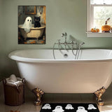 DAZZLEDOTS Halloween Diamond Art Kits for Adults, Ghost Black Cat Diamond Painting Kits for Beginner, DIY Gem Art and Craft Paint by Diamonds Home Wall Decor 12X16Inch DAZZLEDOTS