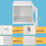 Epetlover Cat Litter Box Enclosure Furniture Hidden for Indoor Cats Decorative Wooden Pet House Kitty Washroom with Vent Holes, White Epetlover