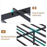 VIAGDO Twin Bed Frame with LED Lights, Upholstered Storage Headboard, Charging Station, and Drawers VIAGDO