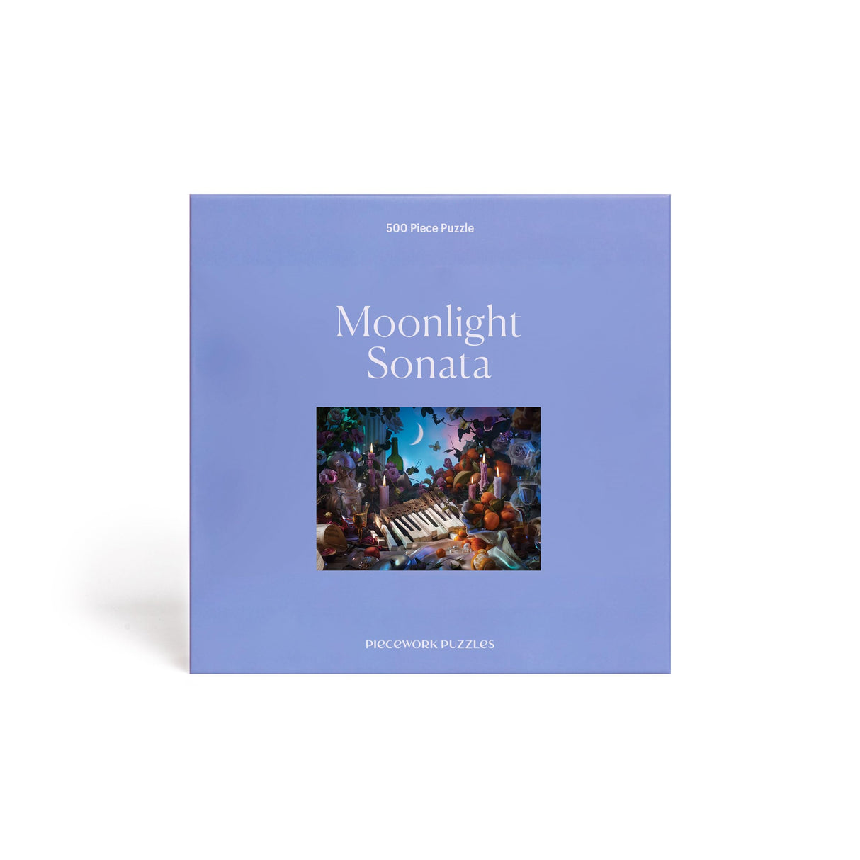 Piecework Puzzles Moonlight Sonata 500 Piece Puzzle for Adults, Challenging Jigsaw Puzzle Classical Music Imagery, Soft-Touch Puzzle Gift - 19.25 x 26.6 inches Piecework