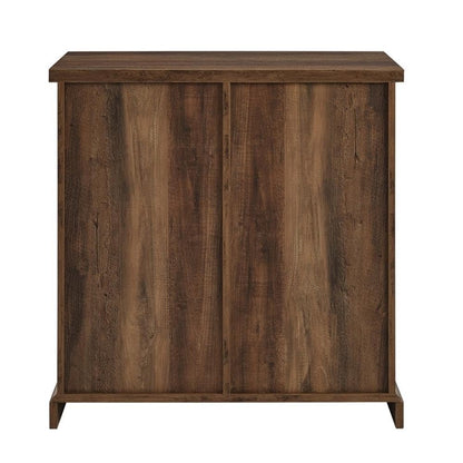 Walker Edison Abbey Modern Farmhouse Sliding X Barn Door Accent Console, 32 Inch, Rustic Oak