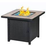 BALI OUTDOORS 50000 BTU Propane Fire Pit for Outdoor, 30 in Fire Pit Table Outdoor, Square Firepits for Outside Backyard, Patio BALI OUTDOORS