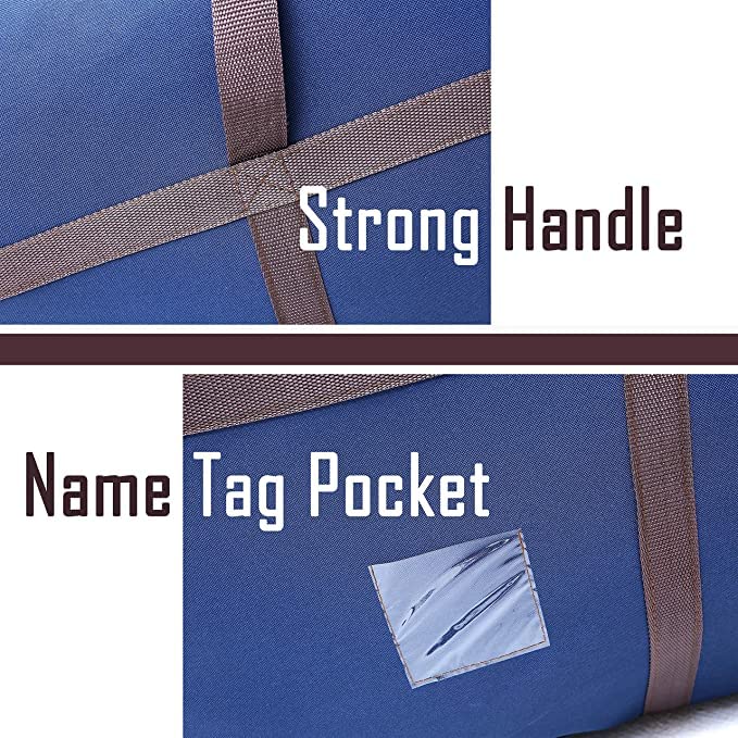 2 Pack Blue Large Duffel Bag for Traveling - Heavy-Duty 600D Polyester, Waterproof with Reinforced Handles, Holds 100 lbs - Premium Quality Duffle Bag Perfect for Travel & Storage - 42" x 16" x 20" In BETTERLINE