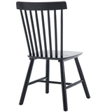 DM Furniture Dining Room Chairs Set of 6 Windsor Dining Chair with Spindle Back,Farmhouse Armless Side Chair,Solid Wood French Country Kitchen Chairs for Home/Patio/Restaurant, Black DM Furniture