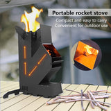 Rocket Stove Rocket Stove for Cooking Portable Wood Mini Burning Stove, Fire Camping Stove for Cooking backyard cooking Camping grill outdoor events BBQ Comes with storage bag GODSAX
