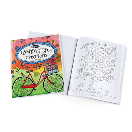 Crayola Whimsical Creations Coloring Book for Adults (40pgs), Adult Coloring Pages, 8x10, Perforated, Gift for Teens & Adults Crayola