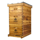 Hoover Hives 8 Frame Beehive Kit - Dipped in 100% Beeswax Includes Wooden Frames & Waxed Foundations (2 Deep Boxes, 1 Medium Box) Hoover Hives