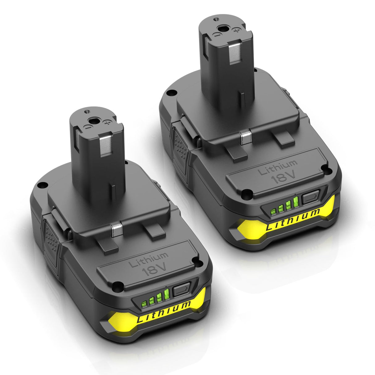 BECDXPal 2 Pack 4.0Ah Replacement for Ryobi 18V Battery P108 Li-ion Replacement for Ryobi 18V ONE+ Battery Compatible with Ryobi P102 P108 P103 P105 P107 P109 P104 18Volt Power Cordless Tools BECDXPal