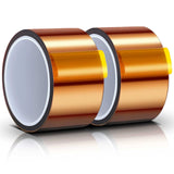 Outus 2 Rolls Heat Tapes High Temperature Tape Sublimation Tape Heat Transfer Tape Heat Resistant Tape Polyimide Tape for Electronics 3D Printers DIY Crafts (Dark Brown,50 mm Wide) Outus