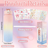 SythorYang Decorate Your Own Water Bottle Kits for Girls Gifts for Girls Age 4-6-8-10 Girl Water Bottle with Gem Stickers Arts and Crafts for Girles 7 8 9 10 Year Old Girl Birthday Christmas Gifts SythorYang