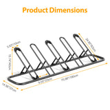 Mr IRONSTONE Floor Bike Rack for Garage, Indoor/Outdoor Storage Stand, Bicycle Parking Rack for Mountain, Road and Kids Bikes (Black, 5 Bike) Mr IRONSTONE
