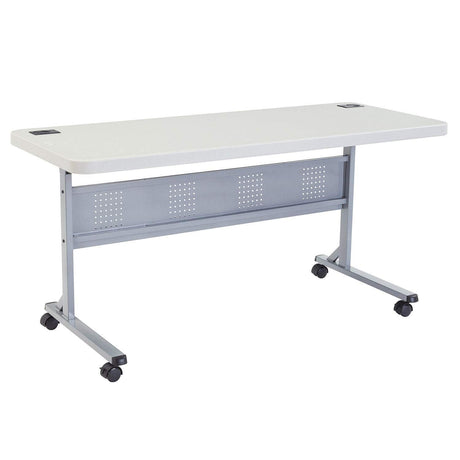 Global Industrial Blow Molded Folding Training Table, Gray, 60" x 24" Global Industrial
