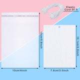 100 Pieces Sublimation Air Fresheners Blanks Sheets Car Scented Hanging Sheets DIY Felt Air Freshener Rectangle Fragrant Sheets with 100 Pieces Bags and Rope for Most Car Decoration Maitys