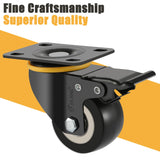 JULANG 2 Inch Locking Caster Wheels Set of 4 Heavy Duty, Thickened and Improved Swivel Plate Castors for Furniture, Carts, Garden Potting Tables, Workbenches DIY Julang