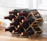 LoongZDD Freestanding Stackable Wine Rack Organizer for Countertop and Cabinets with Foldable Design and Scratch-Resistant Protector LoongZDD