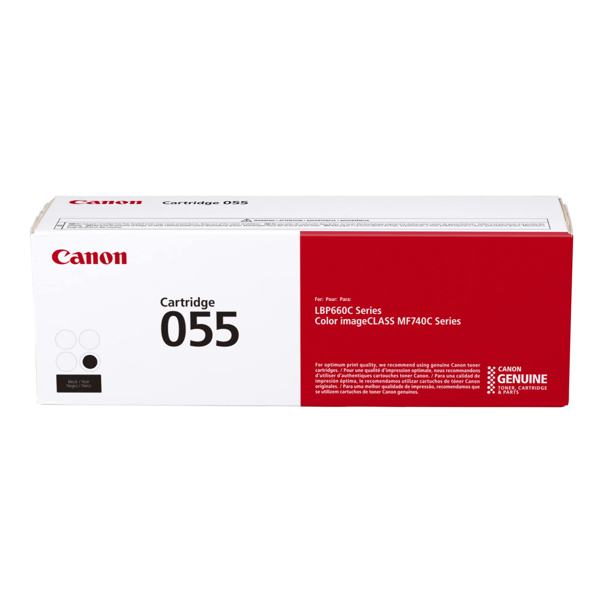 Canon Genuine Toner, Cartridge 055 Black (3016C001) 1 Pack Color imageCLASS MF741Cdw, MF743Cdw, MF745Cdw, MF746Cdw, LBP664Cdw Laser Printers Canon