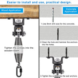 BeneLabel Punching Bag Hanger with Spring 360° Rotation Heavy Bag Beam Hanger Beam Mount Hardware Bracket for Boxing Bag with Carabiner, 150 LB Capacity BeneLabel