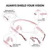 UKNOW Safety Glasses Over Eyeglasses, Anti Fog Safety Goggles ANSI Z87.1, Adjustable Protective Eyewear UKNOW