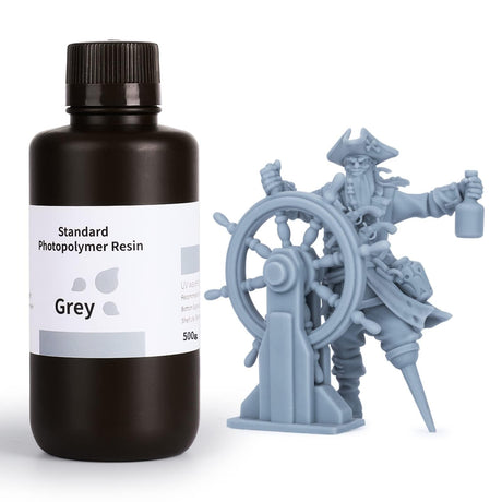 ELEGOO Standard Photopolymer Resin LCD UV-Curing Resin 405nm 3D Printer Resin for Mars Saturn Jupiter MSLA DLP LCD 3D Printing Grey 500g ELEGOO
