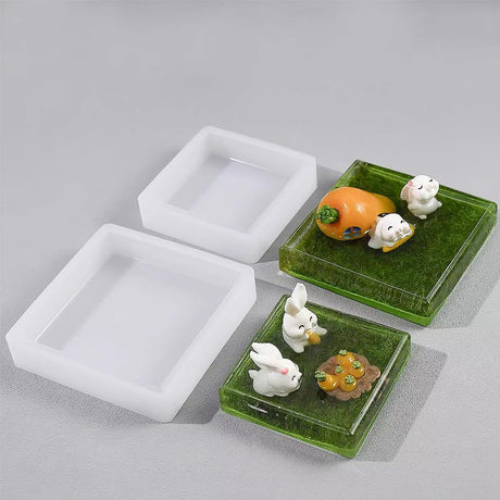 RESINWORLD Upgraded 10 Sizes Epoxy Resin Molds Silicone Kit, Square Rectangle Silicone Molds for Resin, Soap, Candles, Specimen, Dried Flower ResinWorld