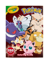 Crayola Giant Pokemon Coloring Book (288 Pages), 2 Sticker Sheets, Coloring Book for Kids & Adults, Travel Activity, Pokemon Gift for Kids, 3+ Crayola
