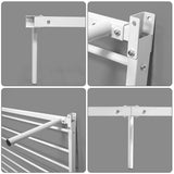 Weehom Twin Canopy Bed Frame with Headboard and Footboard, 4 Posters Metal Bed Frame, No Box Spring Needed, Mattress Foundation Platform Bed for Kids and Adults, White Weehom