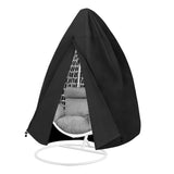 Easy-Going Patio Egg Chair Cover, UV Resistant Waterproof Swing Hanging Egg Chair Cover with Zipper, Outdoor Wicker Single Seat Egg Chair Cover, Black Easy-Going
