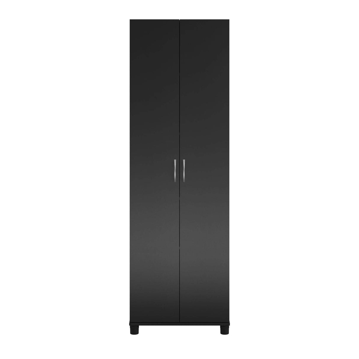 REALROOMS Basin 24" 2 Door Utility Storage Cabinet, Black REALROOMS