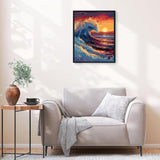 Natuyalo Paint by Numbers for Adults - DIY Adult Paint by Number Kits Painting on Canvas Sea Wave Painting by Numbers for Beginners, Sunset Seascape Art Craft Kits for Adults (16x20 Inch) Natuyalo