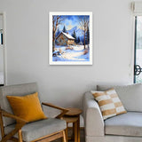 Winter Scene Paint by Numbers Kit for Adults - DIY Rustic Snowy Cabin and Pine Trees Painting on Canvas 16x20 Inches, Acrylic Paint Set, Suitable for Beginners, Art for Home Decoration or Gifts DecorFriday