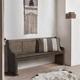 Homelegance Toulon 62" Church Pews Dining Bench, Glaze Oak Homelegance