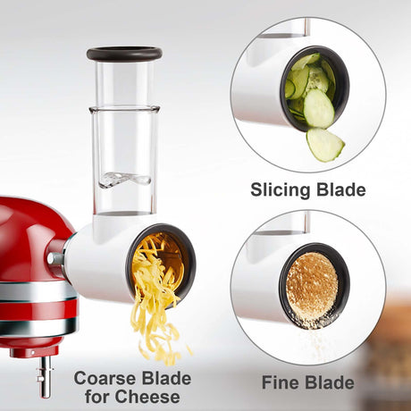 Meat Grinder & Slicer Shredder Attachments for KitchenAid Stand Mixer, Meat Grinder with Sausage Stuffer Tubesand and Slicer Shredder Set, 2 Pcs Attachment Set for KitchenAid Mixers By Cofun Cofun