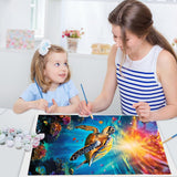 Ocean Turtle Paint by Numbers Kit for Adults Beginner, SeaTurtle Paint by Number Kit for Adults, Adult Paint by Number Canvas Animal with Paintbrushes and Acrylic Pigment 16x20 inch,Ocean Turtle JUJUHOOD