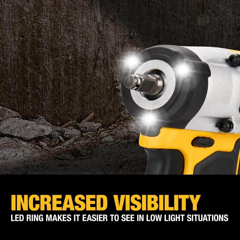 DEWALT ATOMIC 20V MAX* 3/8 in. Cordless Impact Wrench with Hog Ring Anvil (Tool Only) (DCF923B) DEWALT