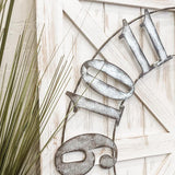 ALBEN Large Farmhouse Wall Clock - 24 inch Square Farmhouse Style Clock Bundled with Decorative Reversible Wooden Sign ALBEN