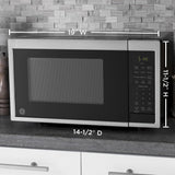 GE Smart Countertop Microwave Oven | Complete with Scan-to-Cook Technology and Wifi-Connectivity | 0.9 Cubic Feet Capacity, 900 Watts | Home & Kitchen Essentials | Stainless Steel GE