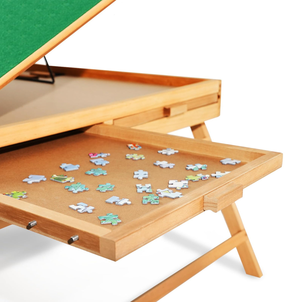 ALL4JIG 2000PCS Portable Puzzle Table with Legs, Adjustable Jigsaw Wooden Puzzle Board with 4 Drawers & Cover Birthday Gift for mom, 3-Tilting-Angle Jigsaw Puzzle Table for Adults ALL4JIG