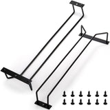 Dicunoy 6 Pack Black Wine Glass Rack, 14 Inch Under Cabinet Stemware Holder, Wall Mounted Iron Wine Glass Hanging Rack for Shelf, Kitchen, Bar, Wine Cellar Storage, Organizer, Display Dicunoy