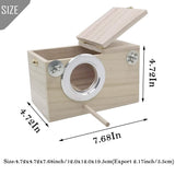 PINVNBY Parakeet Nesting Box Bird House Wood Breeding Box Parrots Mating Box for Lovebirds Budgie Finch Cockatoo Canary and Medium-Sized Birds(S) PINVNBY