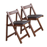 COMUHOME Folding Dining Chairs with Padded Seat Lightweight sillas para Fiestas,2 Pack Folding Chair for Dinner,Party Wedding,Picnic Event, 196LB Weight Capacity(Walnut) COMUHOME