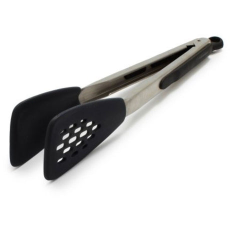OXO Good Grips Silicone Flexible Tongs Stainless,Black, OXO