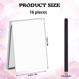 Queekay Home Mirror, 16pcs 2 x 3 x 0.2'' Small Makeup Folding Mirror, Portable Travel Mirror, Compact Stand up Mirror, for Women Girls, Black, White Queekay