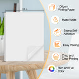 Printable Sticker Paper for Inkjet Printer, 40 Sheets 8.5" x11” Matte Sticker Printer Paper Full Sheet Labels, Sticker Paper for Printer Sticker Labels, for Laser/Inkjet Printers, Letter Size Joyberg